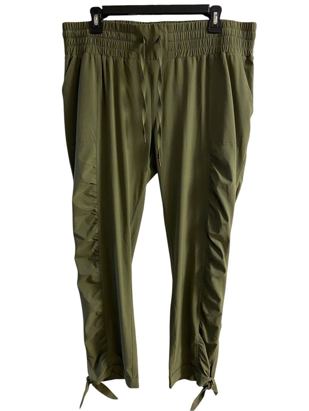 Prana Bindi Ankle Olive Green Elastic Waist Pull-On Pants athletic XL - Picture 2 of 8